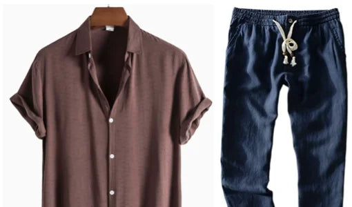 Mens Casual Shirt Co Ord Set
