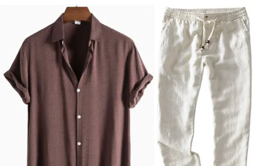 Mens Casual Shirt Co Ord Set