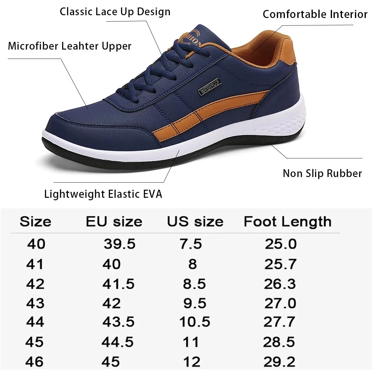 Mens Lace Up Walking Shoes