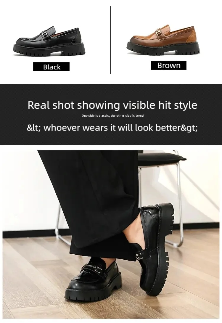 Mens Platform Slip On Shoes 