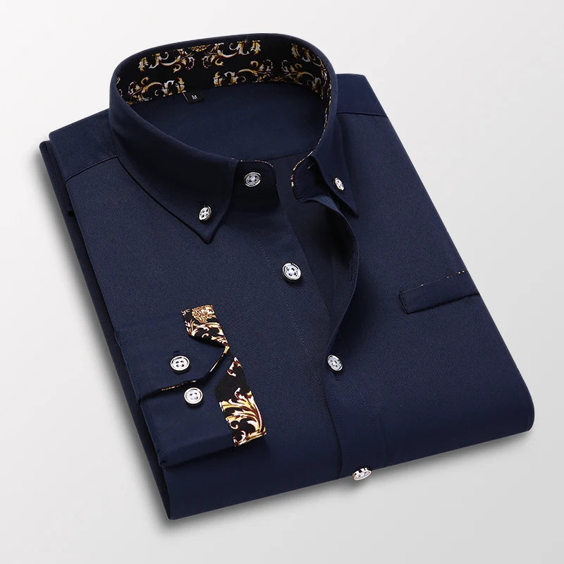 Mens Long Sleeve Button Up Shirt