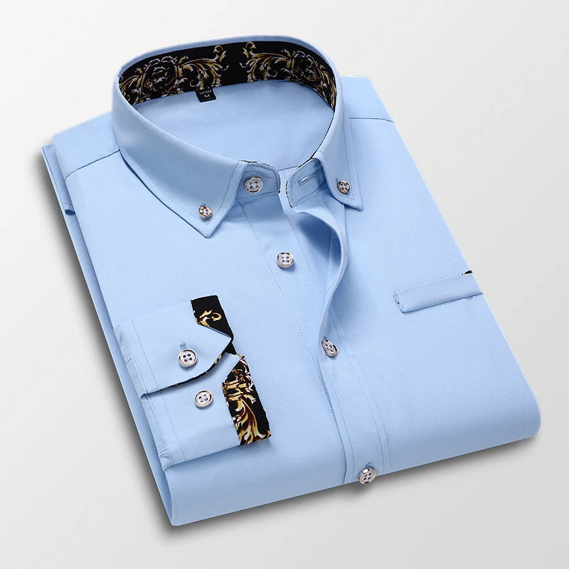 Mens Long Sleeve Button Up Shirt